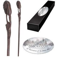 Replica the noble collection harry potter kingsley shaklebolt varita con caja y placa de identificacion - Imagen 1