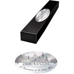 Replica the noble collection harry potter kingsley shaklebolt varita con caja y placa de identificacion - Imagen 3