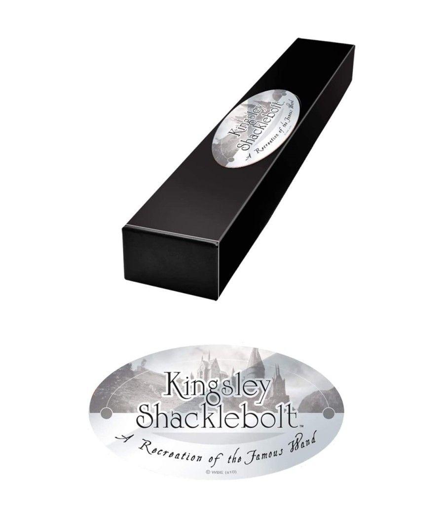 Replica the noble collection harry potter kingsley shaklebolt varita con caja y placa de identificacion - Imagen 3