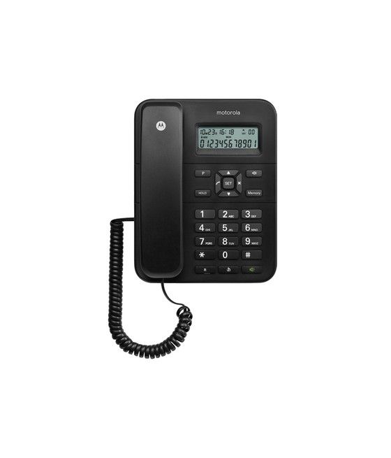 Motorola CT202 Teléfono analógico Identificador de llamadas Negro - Imagen 1