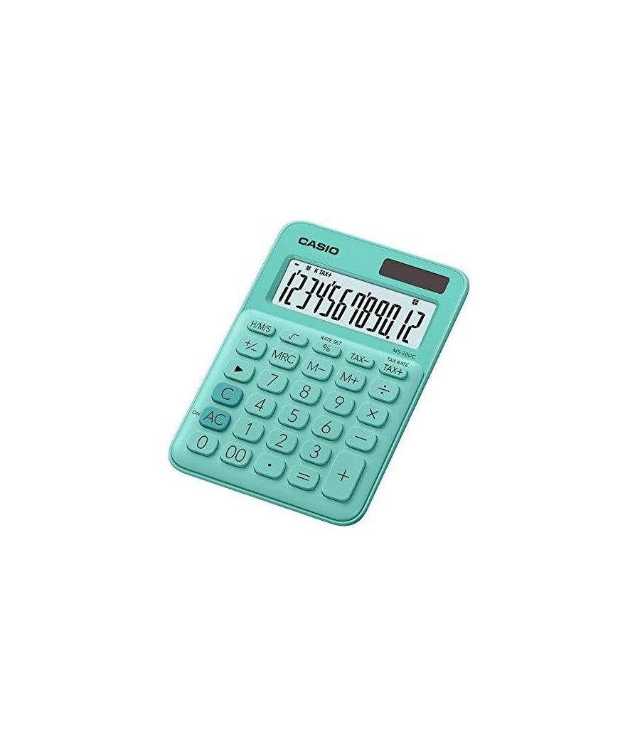Casio calculadora de oficina sobremesa verde 12 dÍgitos ms-20uc - Imagen 1