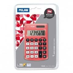 Milan calculadora rojo pocket 8 digitos dual blister - Imagen 1