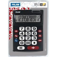 Milan calculadora negro extra-grande 12 digitos dual blister - Imagen 1