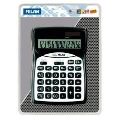 Milan calculadora 16 digitos dual negro blister - Imagen 1