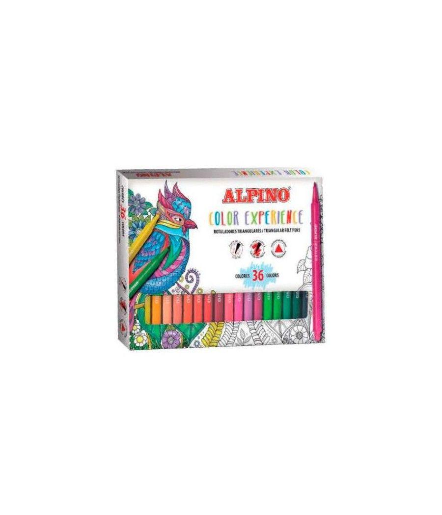 Alpino estuche 36 rotuladores color experience triangulares punta 2,3mm c/surtidos - Imagen 1