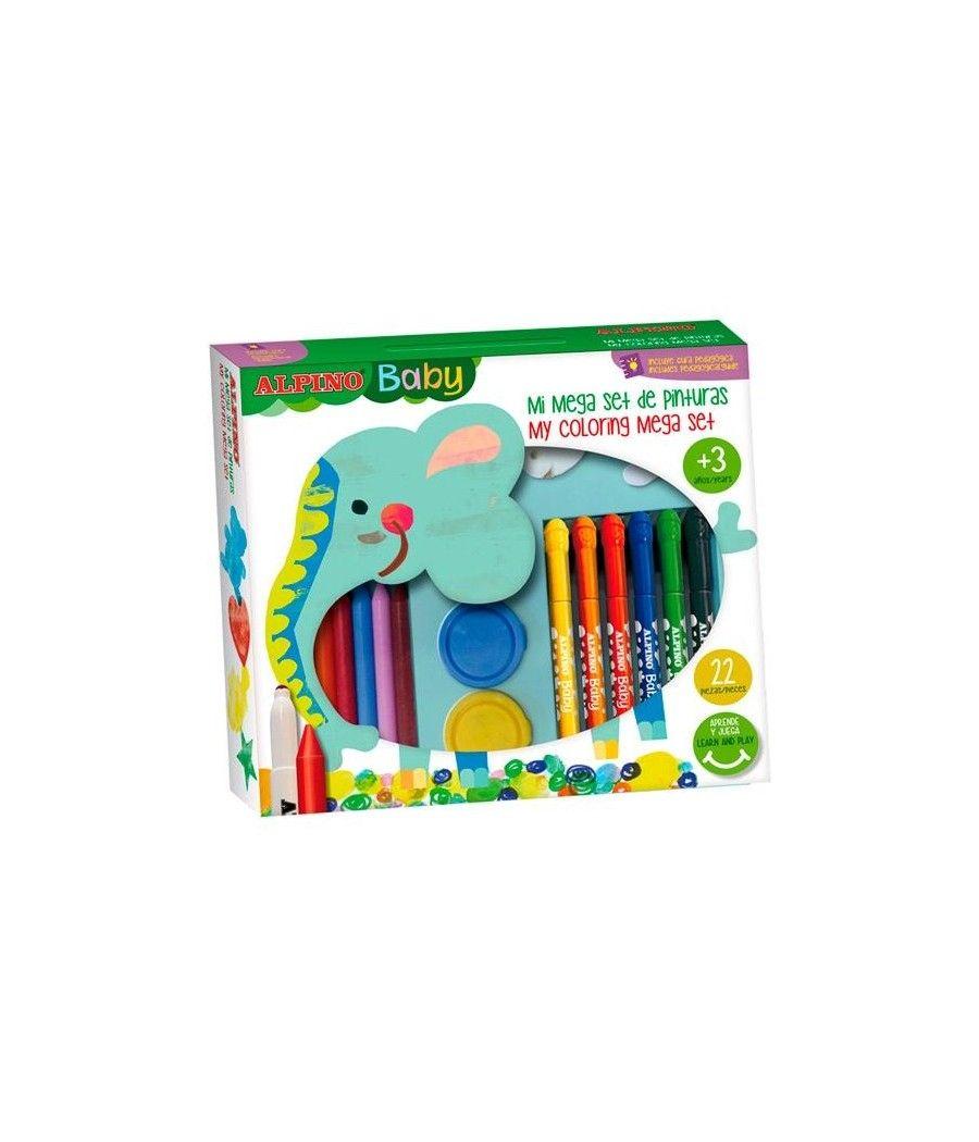 Alpino mega set de pinturas 36 piezas baby para niÑos colores surtidos - Imagen 1