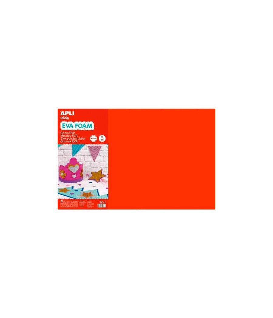 APLI Kids EVA Bolsa goma Color rojo 603 x 400 mm 12756 