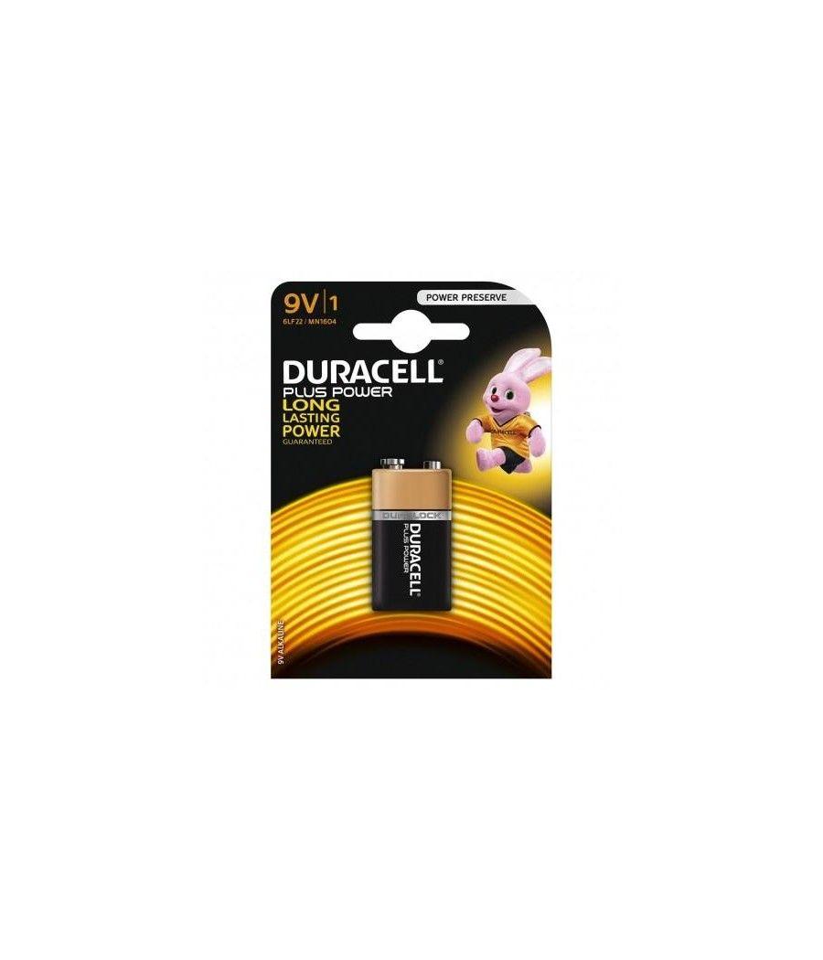 Duracell pilas plus power 6lr61 alcalinas 9v pack-1 - Imagen 1