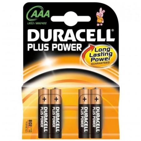 Duracell pilas plus power lr03 alcalinas aaa 1.5v pack-4 - Imagen 1