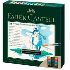 Faber castell estuche 10 rotuladores doble punta fina/pincel watercolour marker c/surtidos - Imagen 1