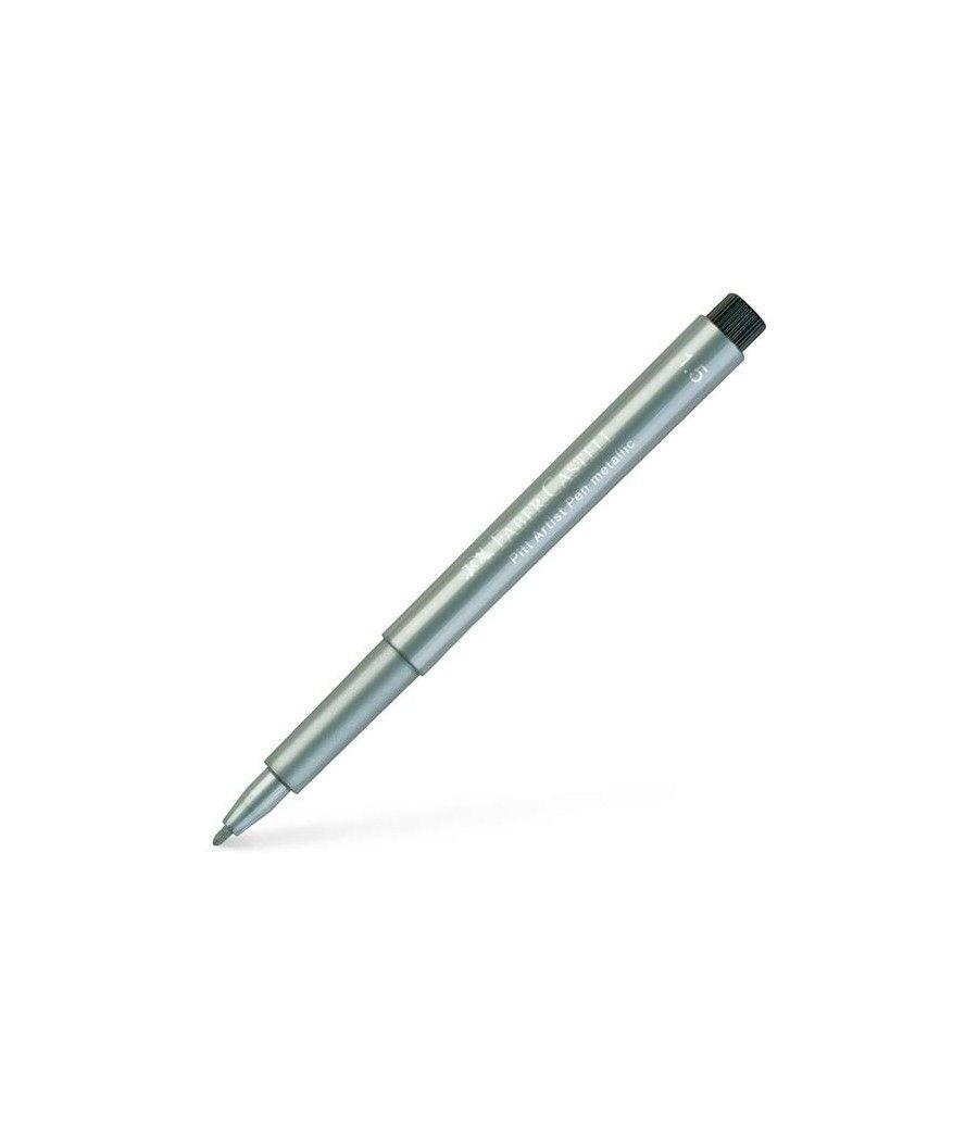 Faber castell rotulador pitt artist pen metallic 1,5mm plata - Imagen 1