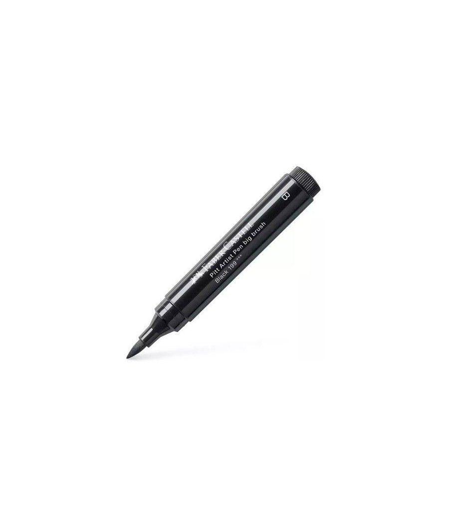 Faber castell rotulador pitt artist pen big brush punta pincel negro -4u- - Imagen 1