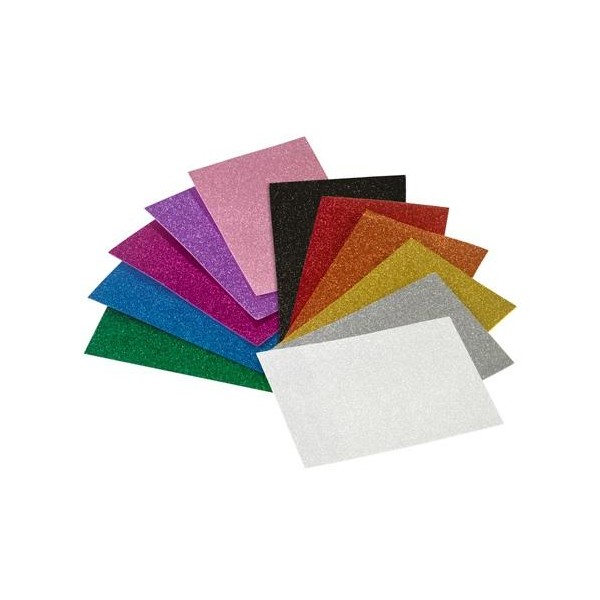 Faibo lÁminas eva 40x60cm unicolor purpurina naranja -bolsa de 3u- - Imagen 1