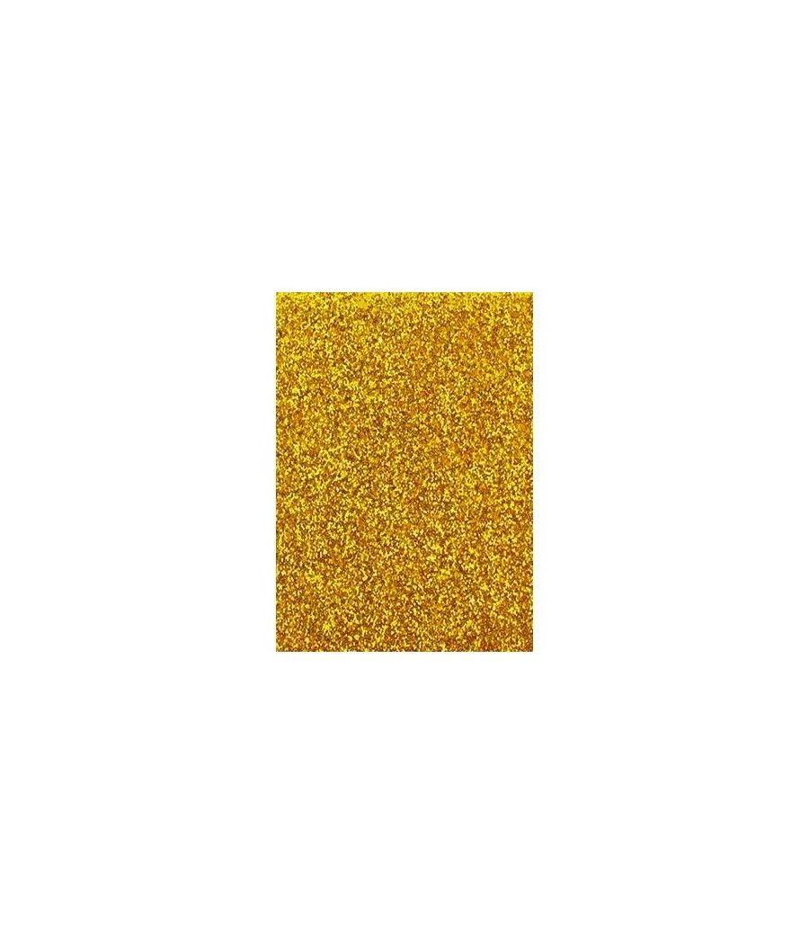 Fama goma eva 50x70 2mm glitter oro-bolsa 10 ud- - Imagen 1