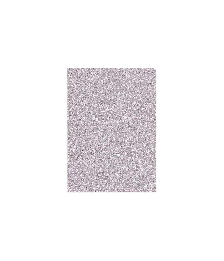 Fama goma eva 50x70 2mm glitter plata -bolsa 10 ud- - Imagen 1