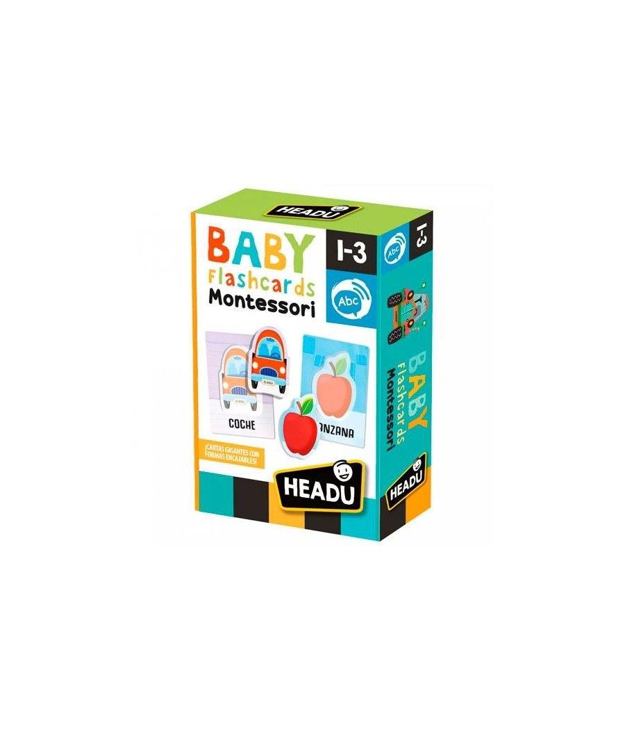 Headu baby flashcards montessori tarjetas con formas encajables 1-3 aÑos - Imagen 1