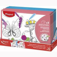 Maped 3 soportes 3d para colorear y pintar + pastillas adhesivas colores surtidos - Imagen 1