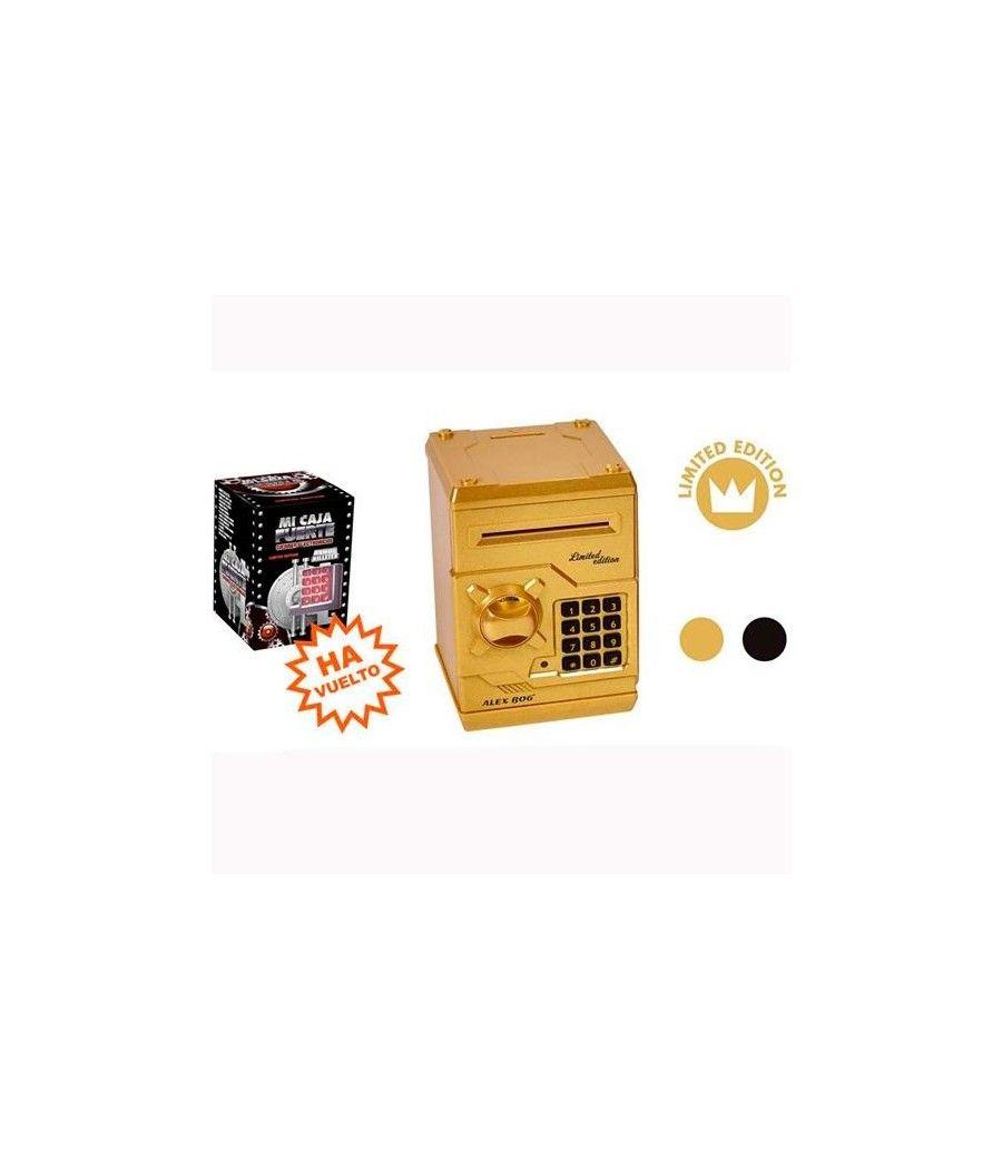 Roymart hucha caja fuerte especial limited edition 18x13x12cm gold glitter - Imagen 1