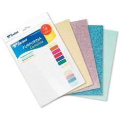 Sadipal cartulina purpurina a4 330gr surtido pastel blister de 5 hojas - Imagen 1