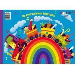 Selvi cuaderno para manualidades con 10 cartulinas 24x32cm 180gr blanco