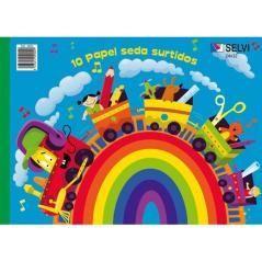 Selvi bloc de manualidades papel seda 10 32x24cm colores surtidos