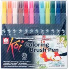 Talens sakura estuche 12 rotuladores punta pincel koi colouring brush pen c/surtidos - Imagen 1