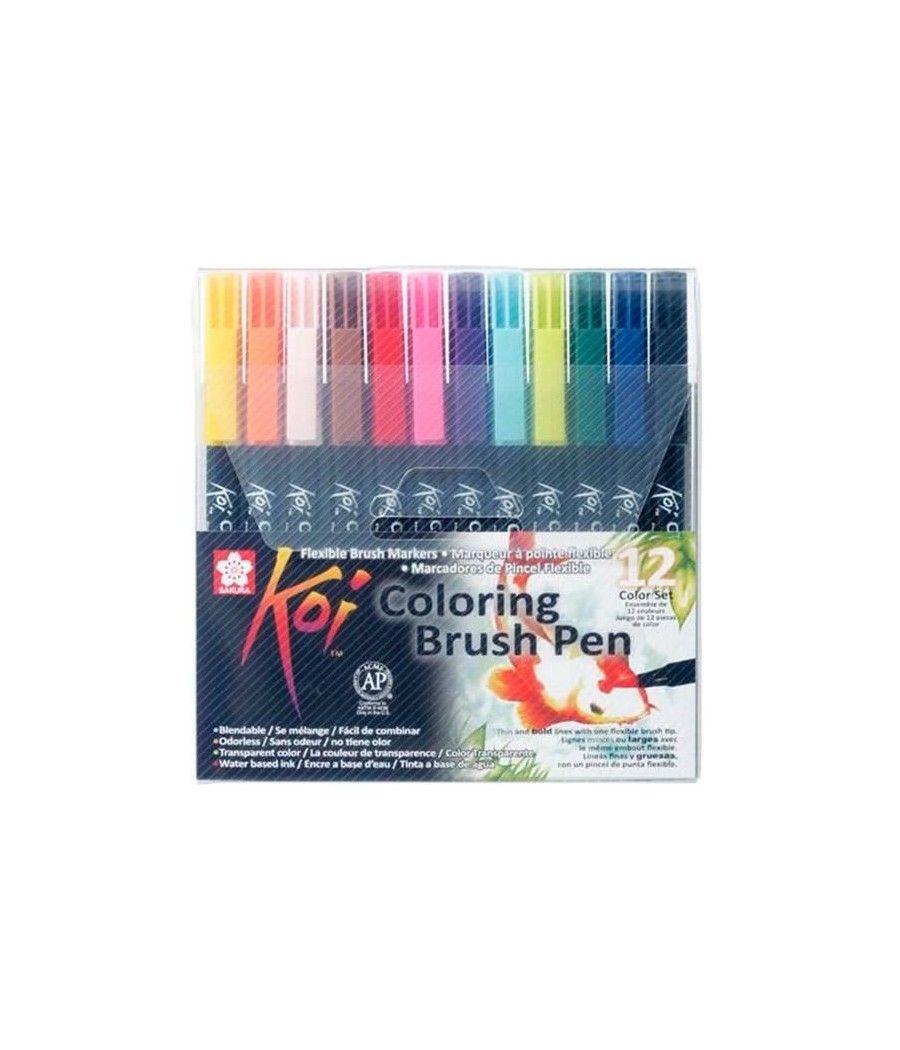 Talens sakura estuche 12 rotuladores punta pincel koi colouring brush pen c/surtidos - Imagen 1