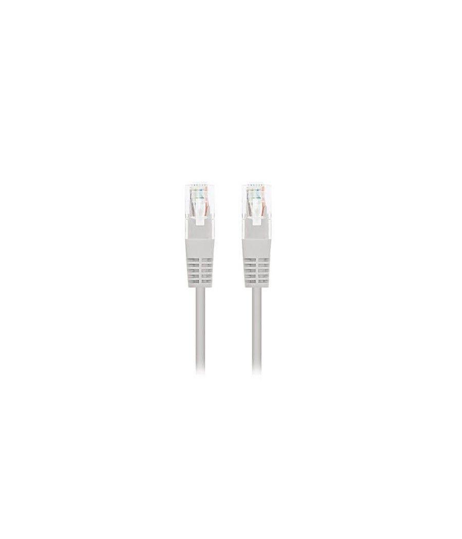 Cable red utp cat6 rj45 nanocable 30cm gris - Imagen 1
