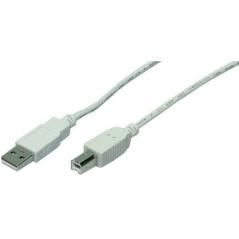 Cable usb(a) 2.0 a usb(b) 2.0 logilink 5m gris - Imagen 1