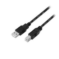 Cable usb(a) 2.0 a usb(b) 2.0 aisens 1m negro - Imagen 1
