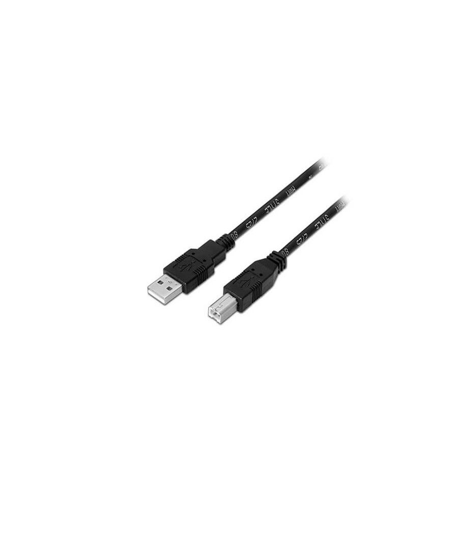 Cable usb(a) 2.0 a usb(b) 2.0 aisens 1m negro - Imagen 1