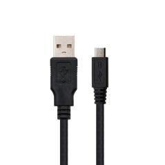 Cable usb(a) 2.0 a micro usb(b) nanocable 0.8m negro - Imagen 1