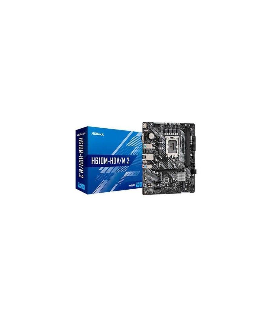 Placa base asrock 1700 h610m-hdv/m.2 ddr4 - Imagen 1