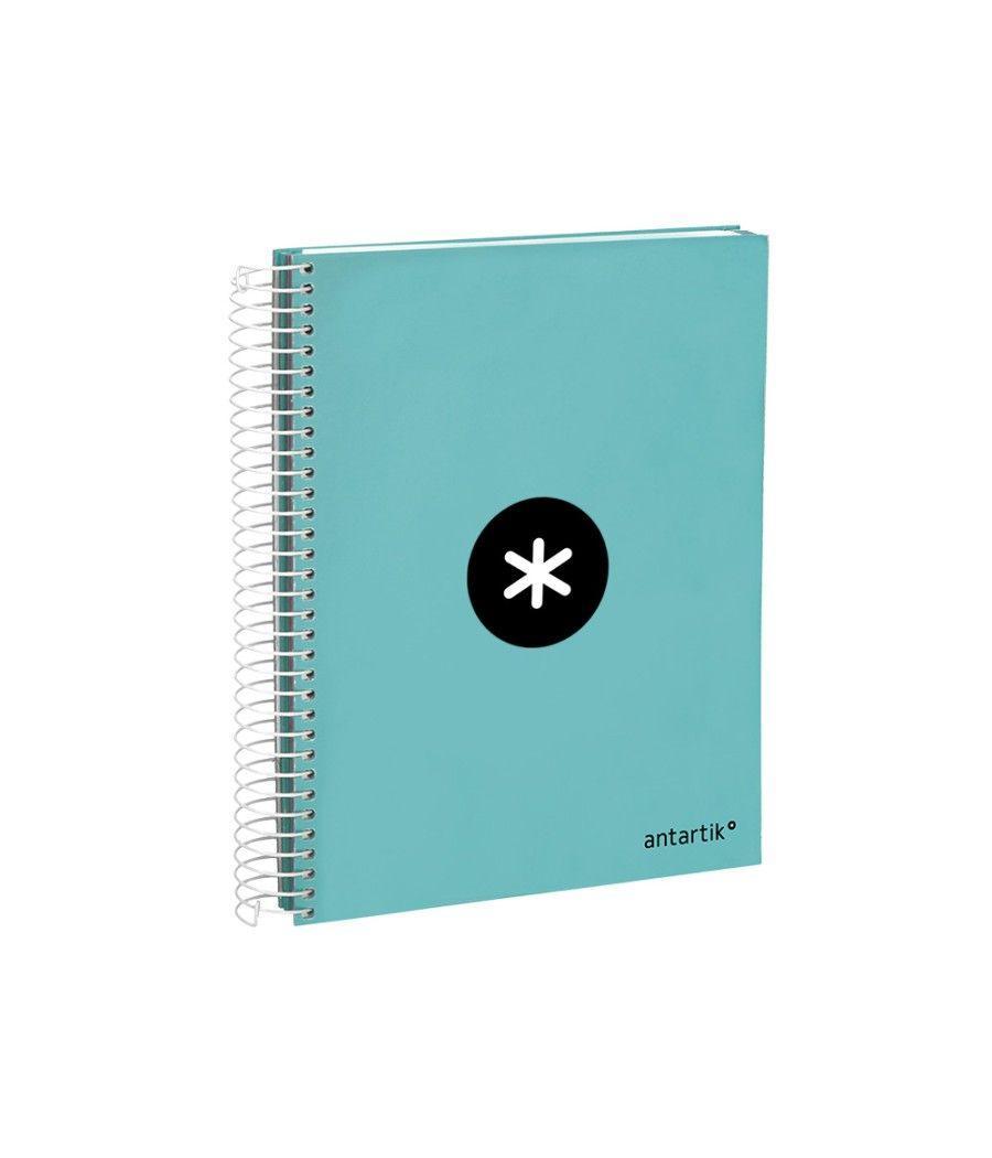 Cuaderno espiral liderpapel a5 micro antartik tapa forrada120h 100 gr cuadro 5 mm 5 band6 taladros color menta - Imagen 5