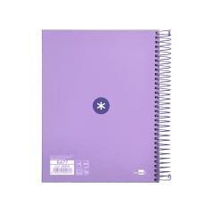 Cuaderno espiral liderpapel a5 micro antartik tapa forrada120h 100 gr cuadro 5mm 5 banda6 taladros color lavanda - Imagen 3