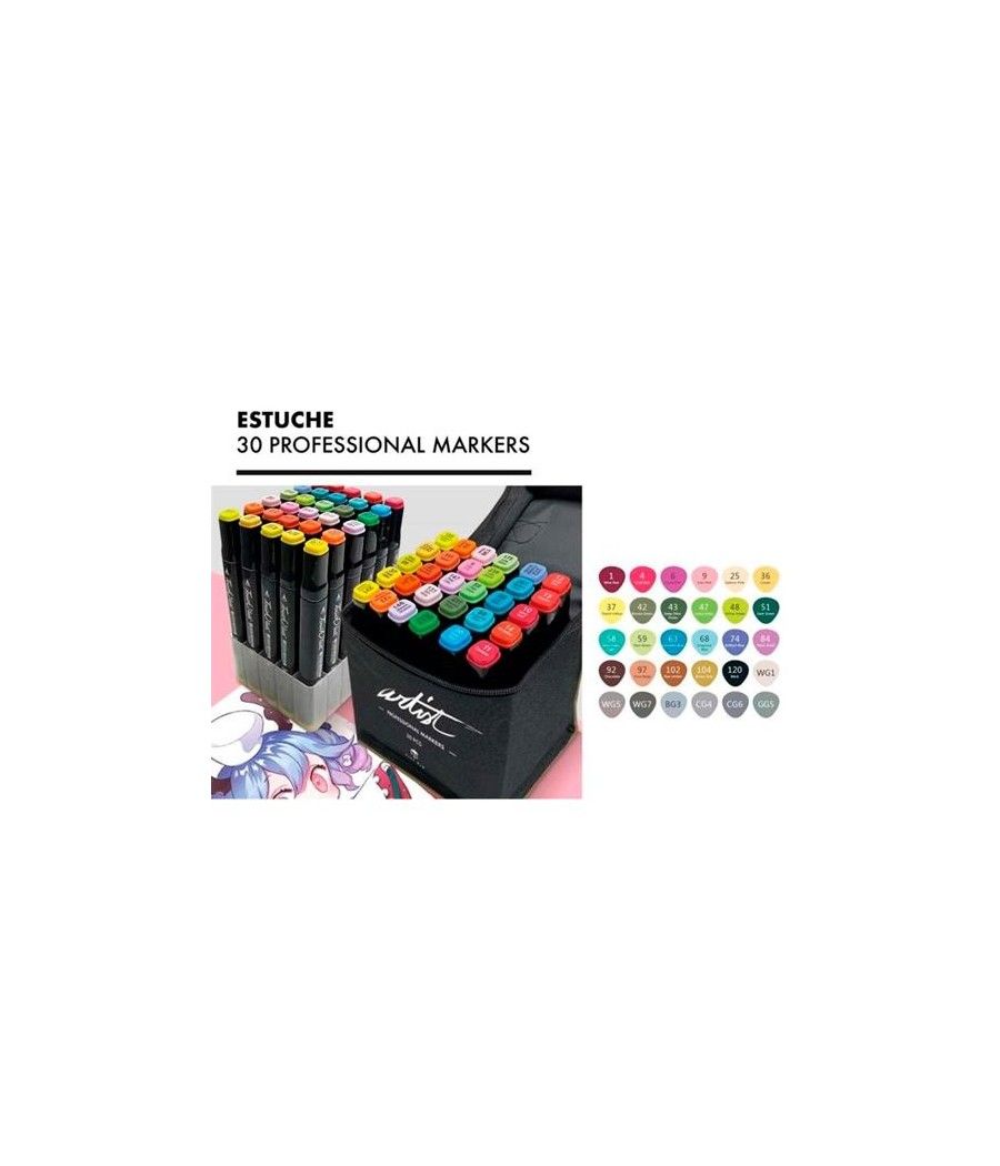 Set de Rotuladores Alex Bog Canvas Luxe Professional 30 piezas Estuche  Multicolor 