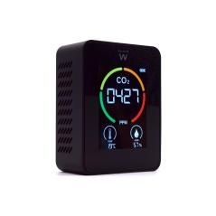 Medidor de co2 ewent pantalla led color detector calidad aire con indicador de temperatura y humedad usb-c - Imagen 1