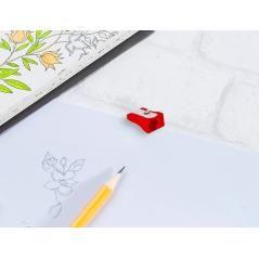 Sacapuntas liderpapel metélico cuña 1 uso color rojo pack 20 unidades - Imagen 6