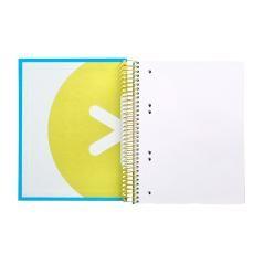 Cuaderno espiral liderpapel a5 micro antartik tapa forrada 120h 100g liso con bandas 6 taladros color azul - Imagen 7