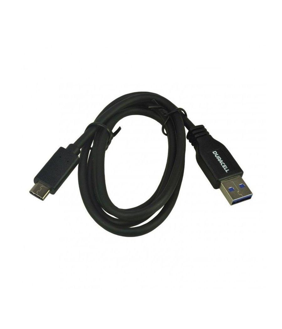 Cable usb 3.0 tipo-c duracell usb5031a/ usb tipo-c macho - usb macho/ 1m/ negro - Imagen 1