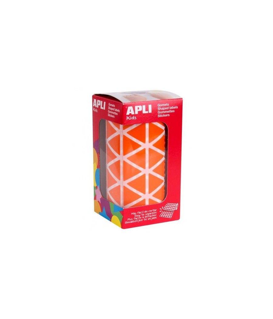 Apli gomets triangulares 20mm rollo naranja - Imagen 1