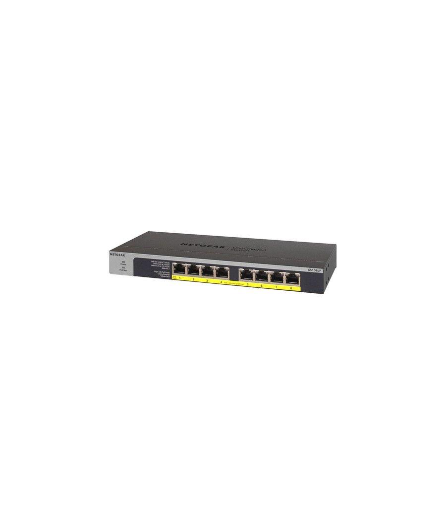Netgear GS108LP No administrado Gigabit Ethernet (10/100/1000) Energía sobre Ethernet (PoE) 1U Negro, Gris - Imagen 4