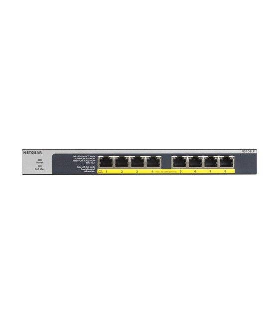Netgear GS108LP No administrado Gigabit Ethernet (10/100/1000) Energía sobre Ethernet (PoE) 1U Negro, Gris - Imagen 5
