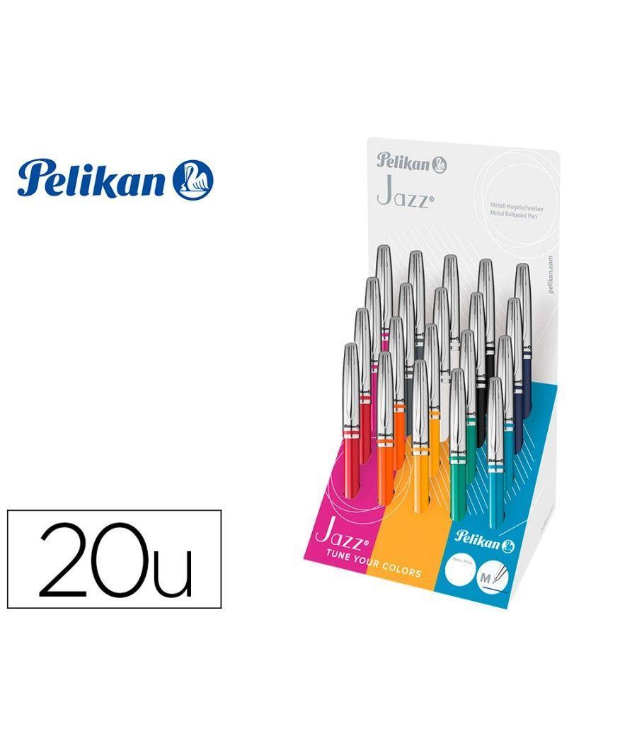 Bolígrafo pelikan jazz classic collection expositor de 20 unidades colores surtidos - Imagen 1