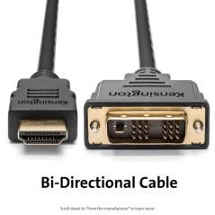 Kensington Cable pasivo bidireccional HDMI (M) a DVI-D (M), 1,8 m - Imagen 13