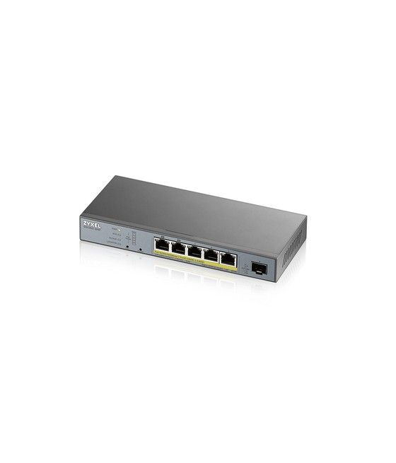 Zyxel GS1350-6HP-EU0101F switch Gestionado L2 Gigabit Ethernet (10/100/1000) Energía sobre Ethernet (PoE) Gris - Imagen 1