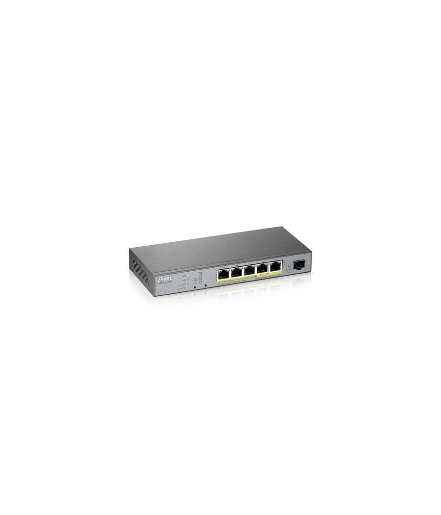 Zyxel GS1350-6HP-EU0101F switch Gestionado L2 Gigabit Ethernet (10/100/1000) Energía sobre Ethernet (PoE) Gris - Imagen 4