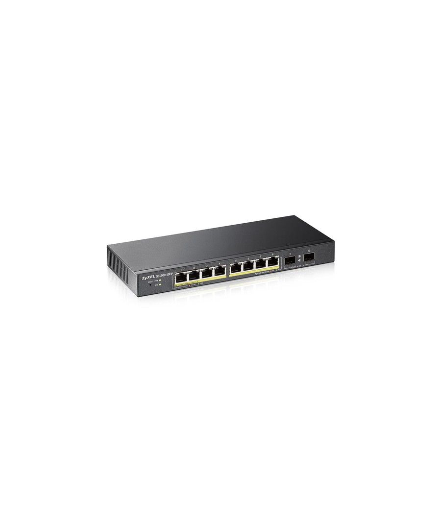 Zyxel GS1900-10HP Gestionado L2 Gigabit Ethernet (10/100/1000) Energía sobre Ethernet (PoE) 1U Negro - Imagen 4