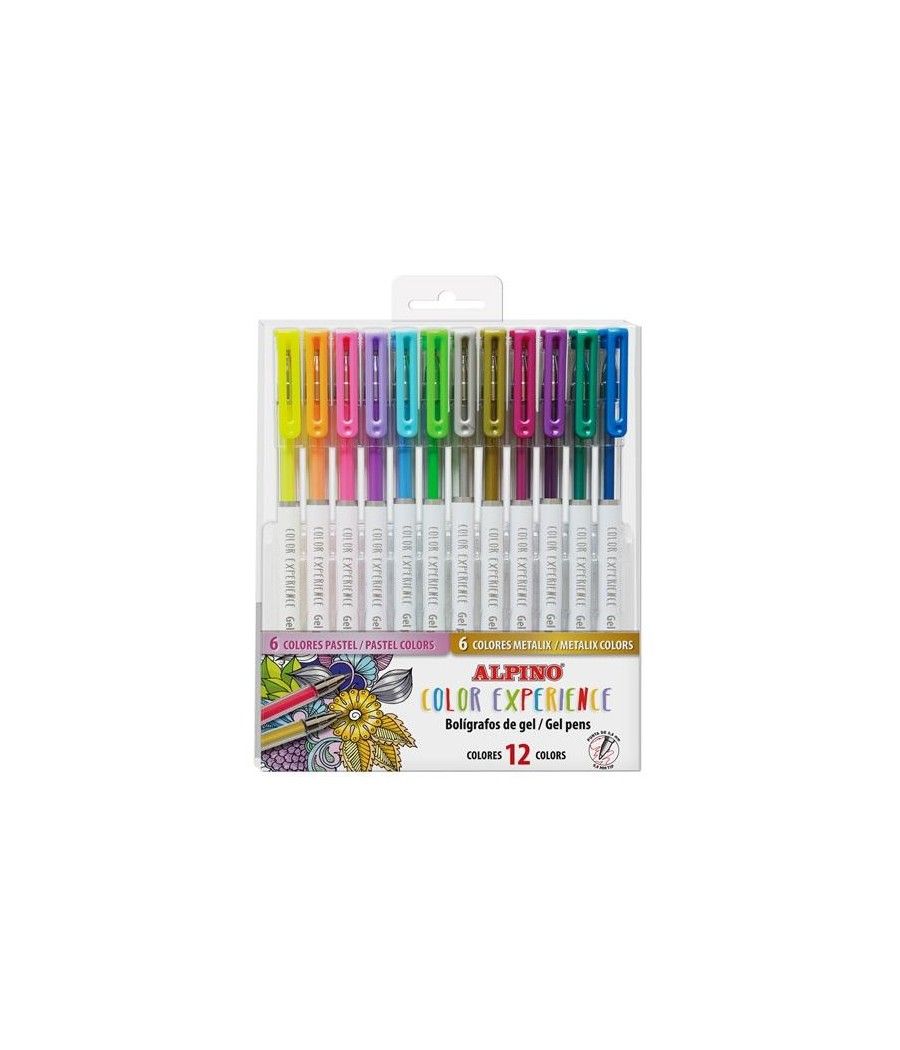 Alpino estuche 12 bolÍgrafos color experience gel pens metallic + pastel c/surtidos - Imagen 1
