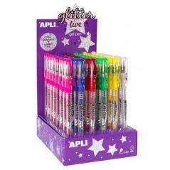 Apli bolÍgrafo gel pen glitter live colores surtidos -expositor 48u- - Imagen 1